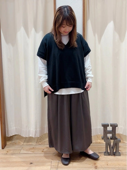 [SALE] Knit V-Neck Poncho Tunic
