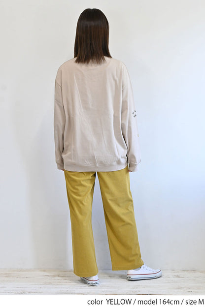 カットコーディロイタックワイドパンツ