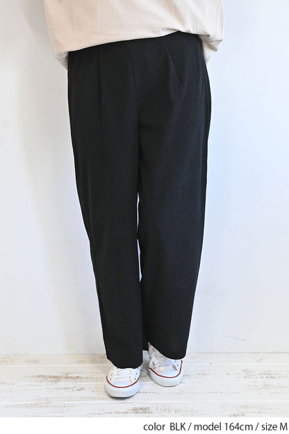 カットコーディロイタックワイドパンツ