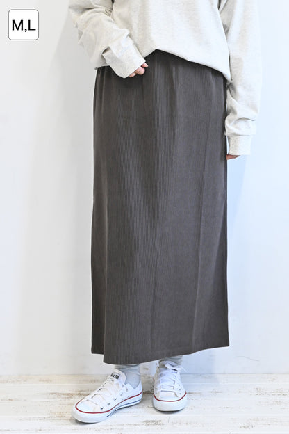 カットコーディロイバックスリットスカート