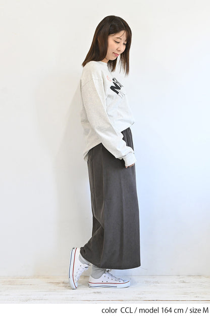 カットコーディロイバックスリットスカート
