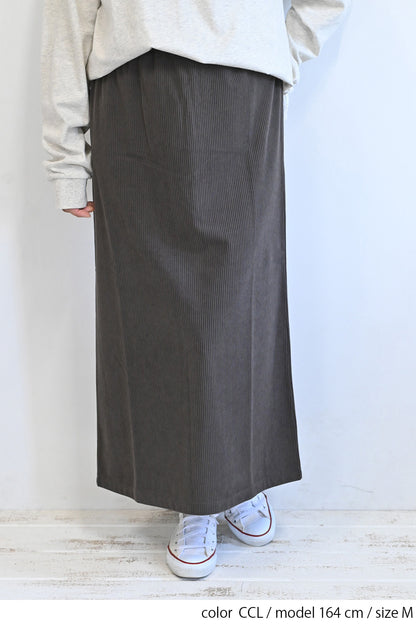 カットコーディロイバックスリットスカート