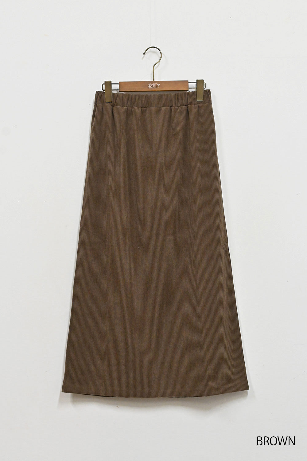 カットコーディロイバックスリットスカート