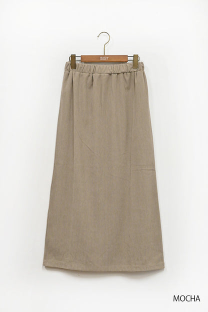 カットコーディロイバックスリットスカート