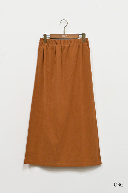 カットコーディロイバックスリットスカート
