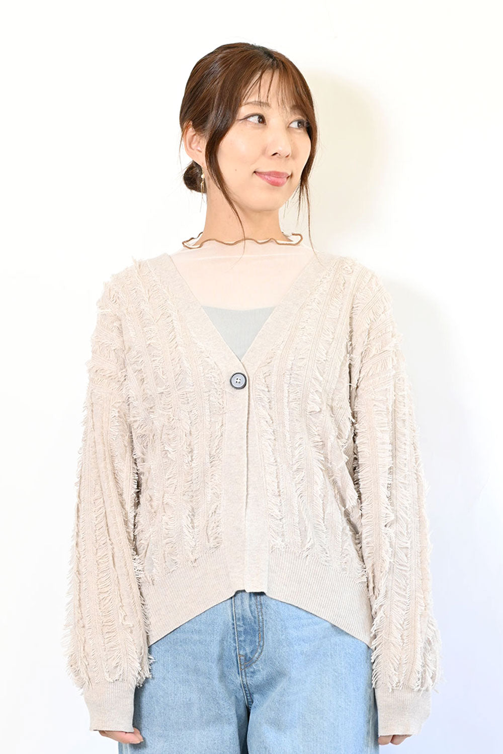 ≪SALE≫フリンジニットカーディガン