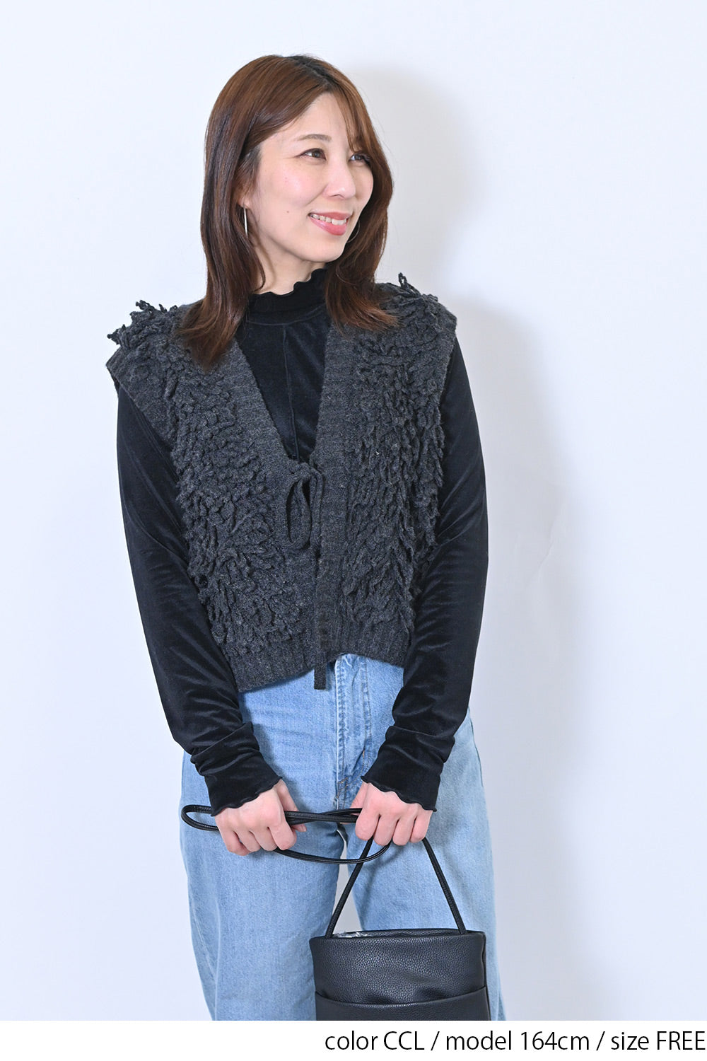 フリンジニットベスト