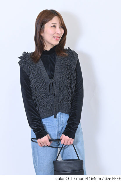 フリンジニットベスト
