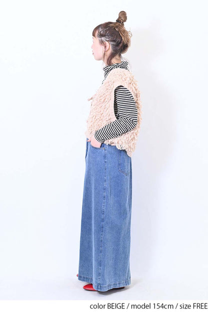 フリンジニットベスト