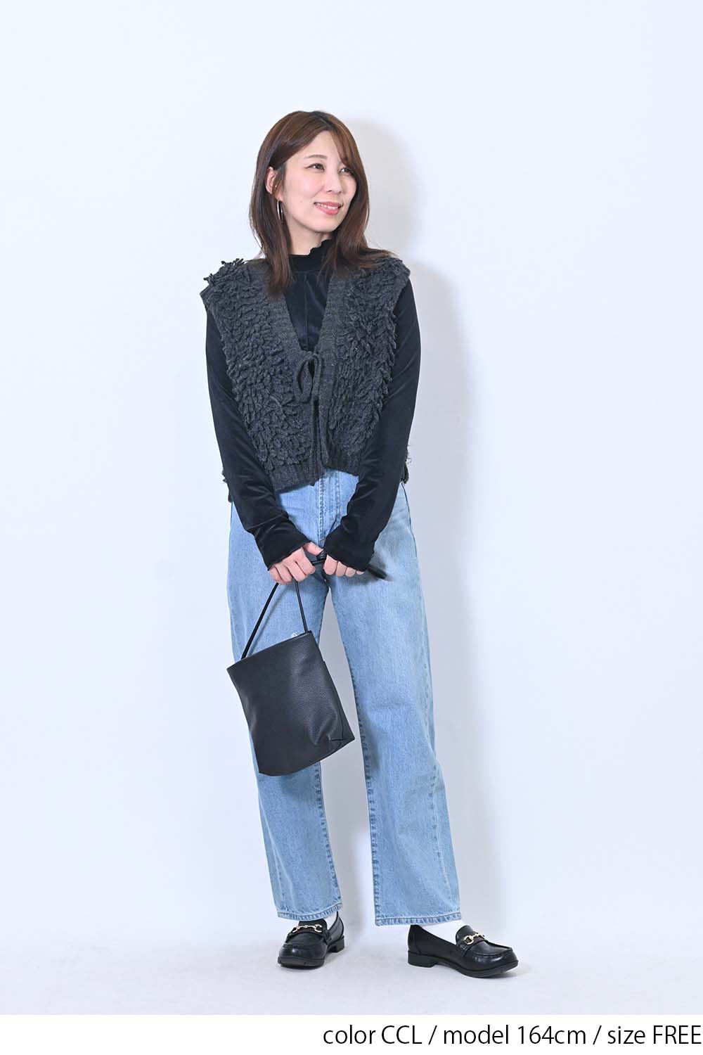 フリンジニットベスト