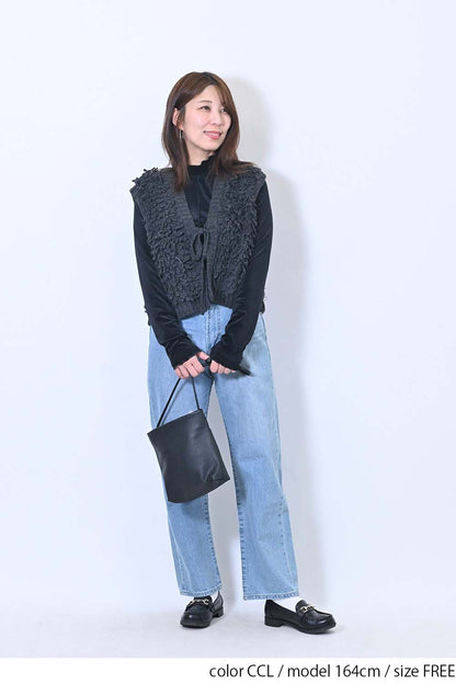 フリンジニットベスト