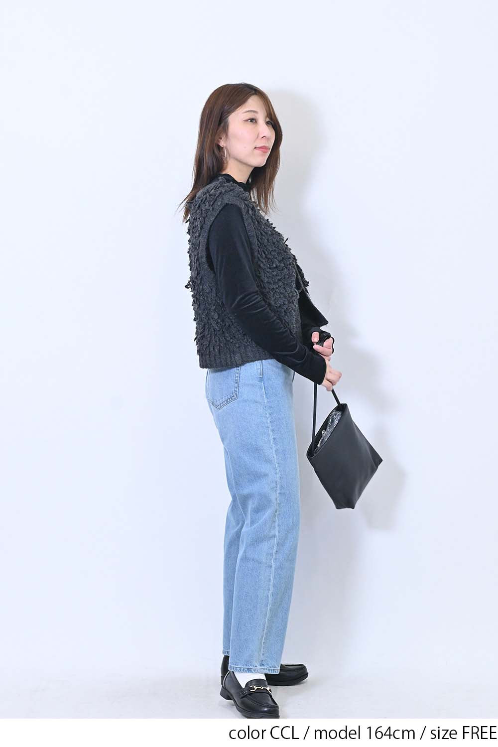 フリンジニットベスト