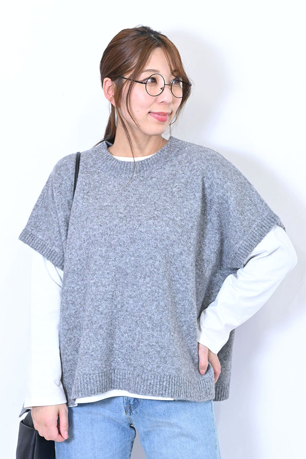 モチモチニットポンチョ