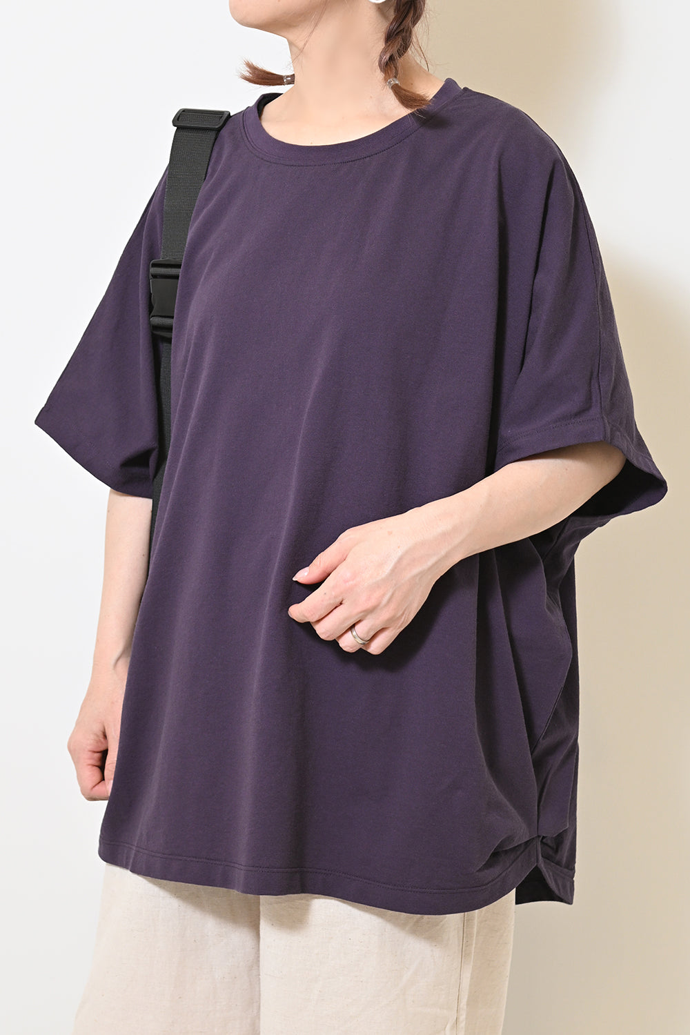 ≪SALE≫ Cut Crepe Tuck Dolman Tunic