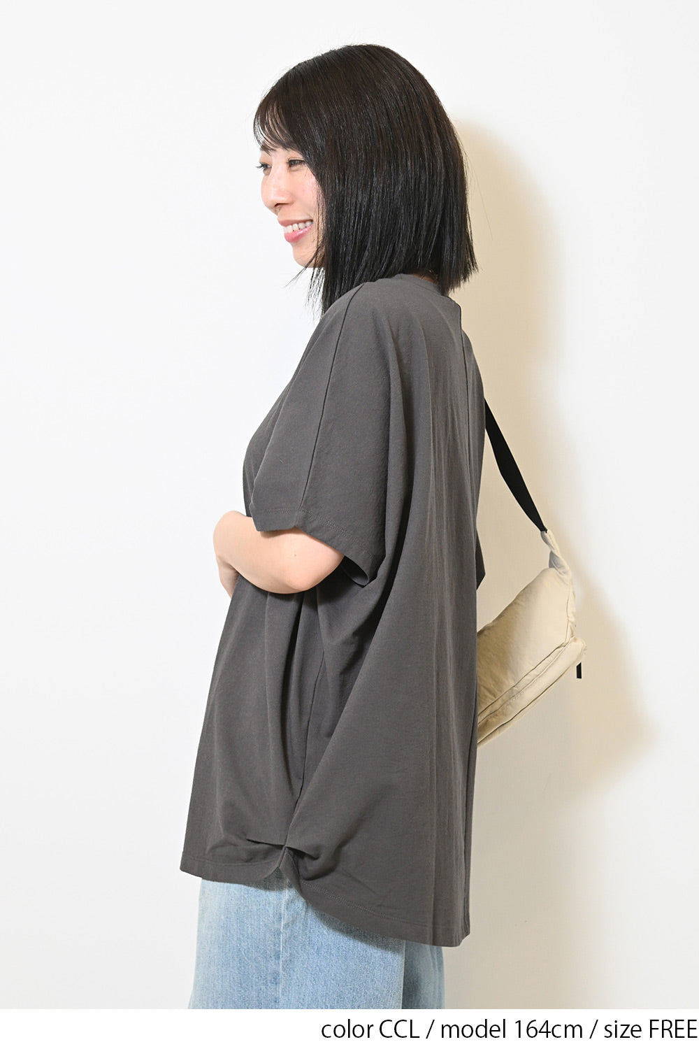 ≪SALE≫ Cut Crepe Tuck Dolman Tunic