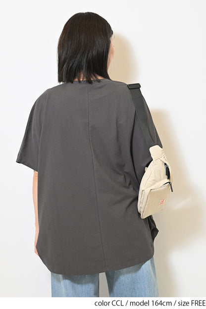 ≪SALE≫ Cut Crepe Tuck Dolman Tunic