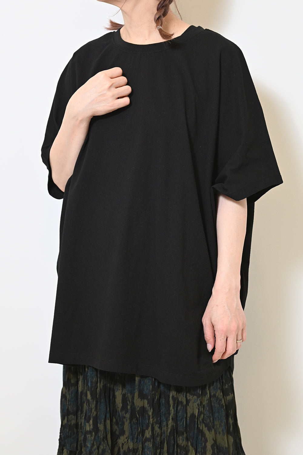 ≪SALE≫ Cut Crepe Tuck Dolman Tunic