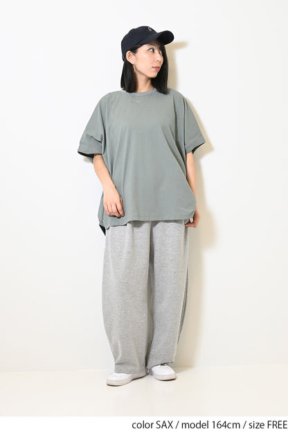 ≪SALE≫ Cut Crepe Tuck Dolman Tunic