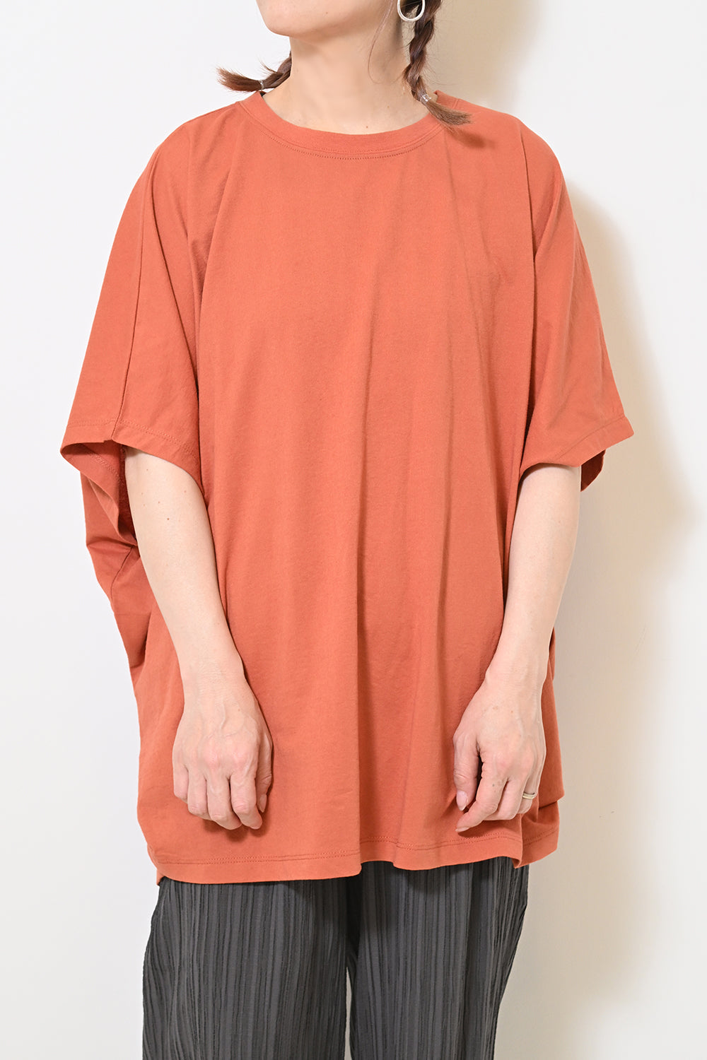 ≪SALE≫ Cut Crepe Tuck Dolman Tunic