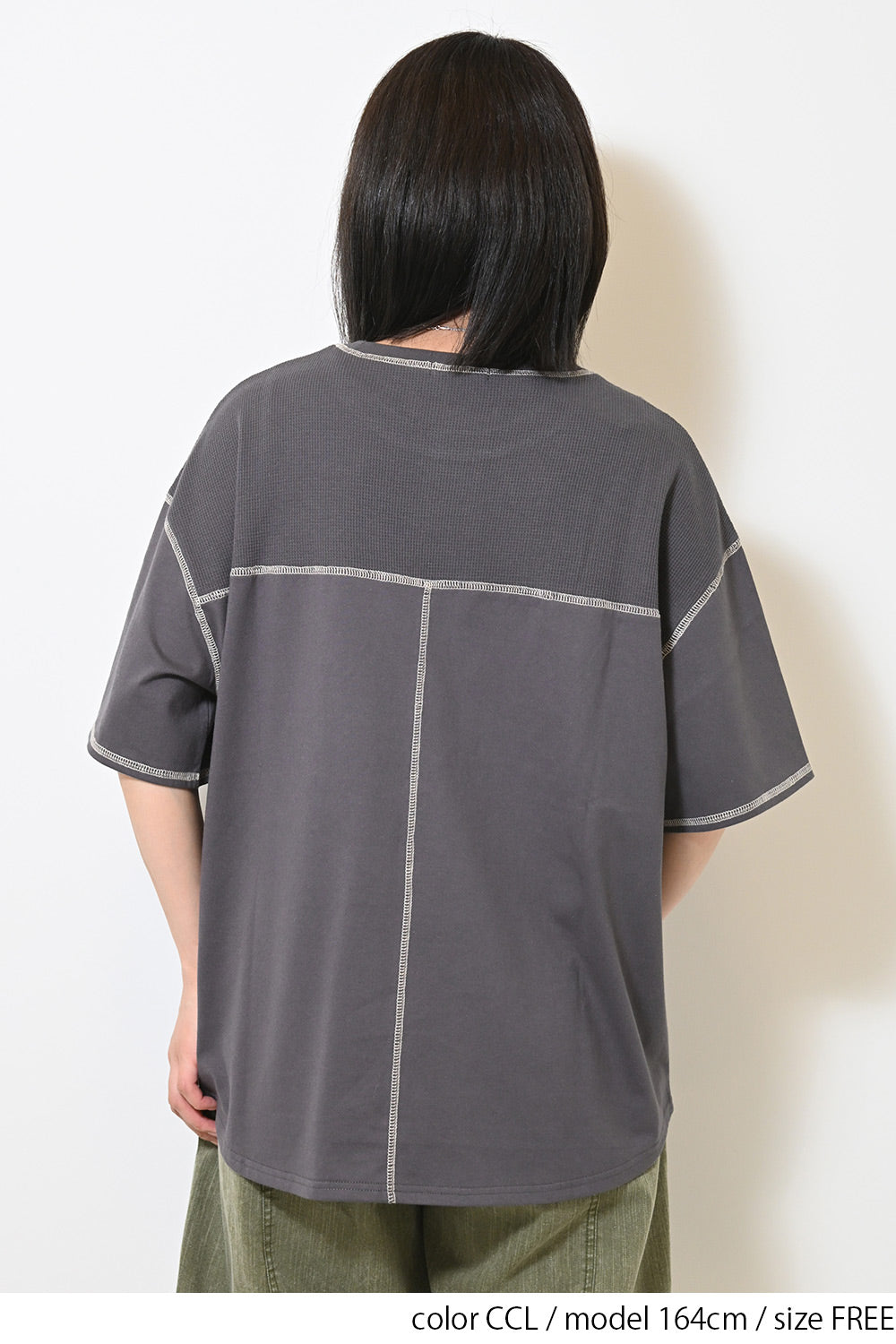 ≪SALE≫ Waffle Switch Stitch Color Pullover