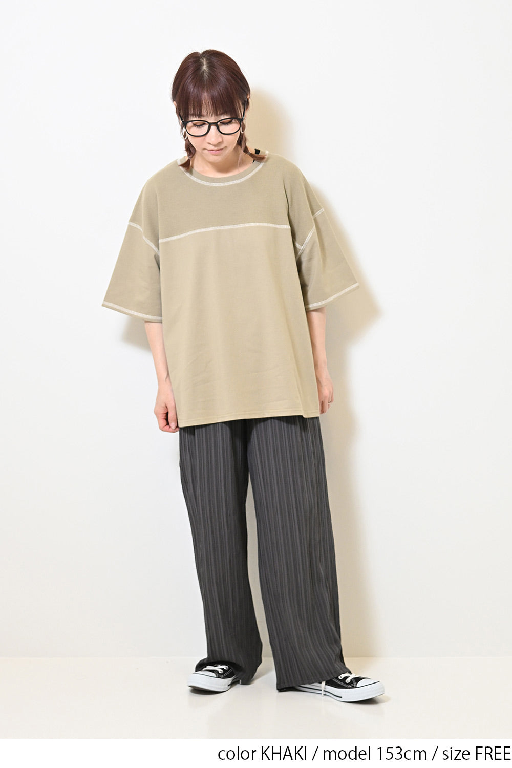 ≪SALE≫ Waffle Switch Stitch Color Pullover