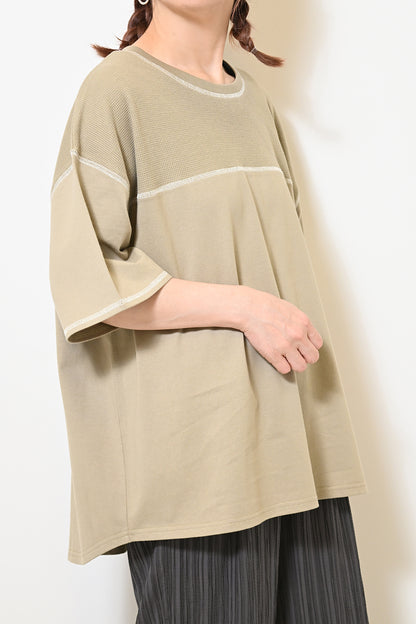 ≪SALE≫ Waffle Switch Stitch Color Pullover