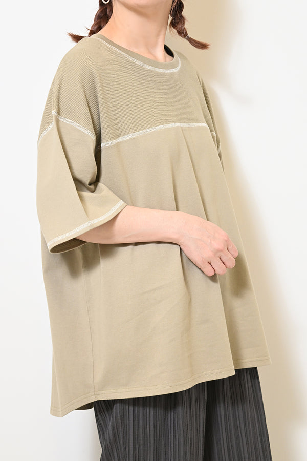 ≪SALE≫ Waffle Switch Stitch Color Pullover