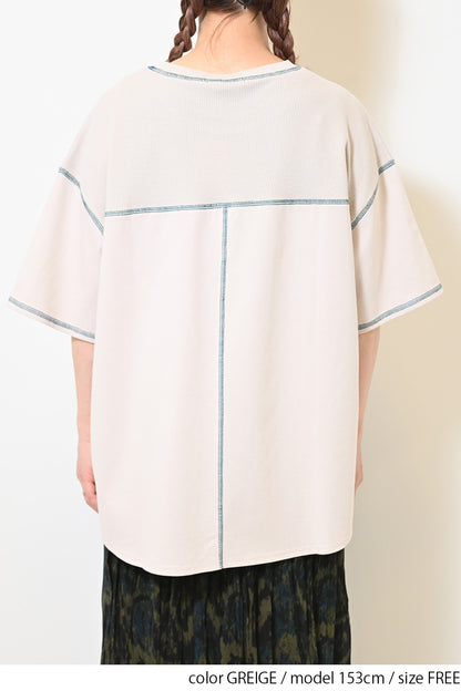 ≪SALE≫ Waffle Switch Stitch Color Pullover