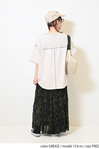 ≪SALE≫ Waffle Switch Stitch Color Pullover