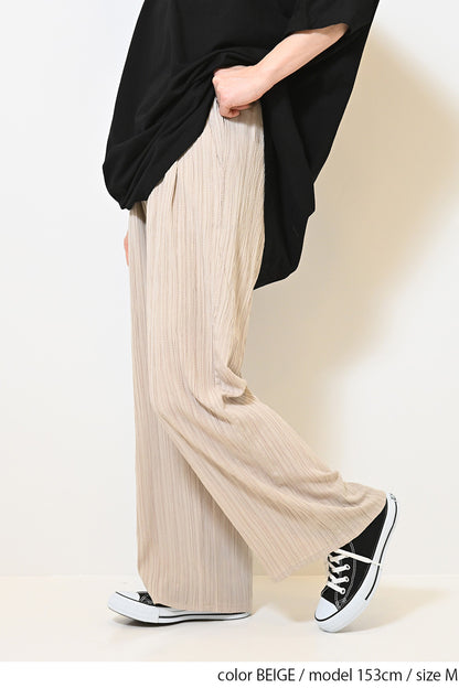 ≪SALE≫ Dobby Stripe Comfortable Wide Pants