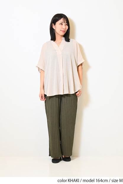 ≪SALE≫ Dobby Stripe Comfortable Wide Pants