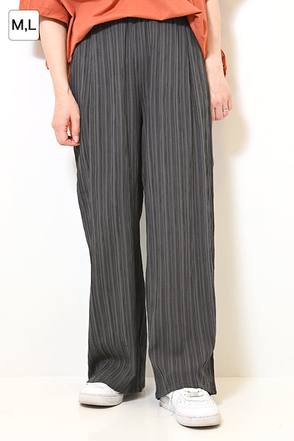 ≪SALE≫ Dobby Stripe Comfortable Wide Pants