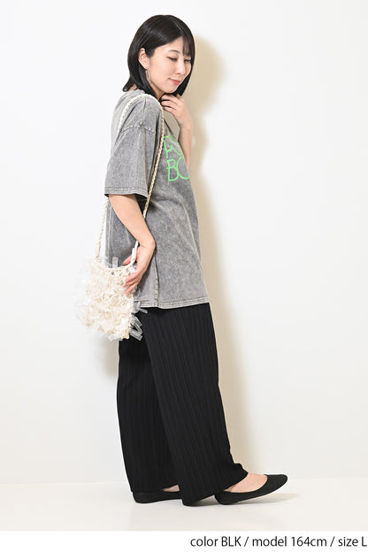≪SALE≫ Dobby Stripe Comfortable Wide Pants