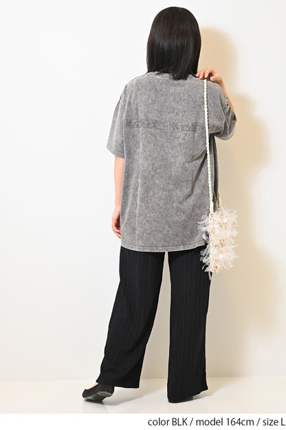 ≪SALE≫ Dobby Stripe Comfortable Wide Pants