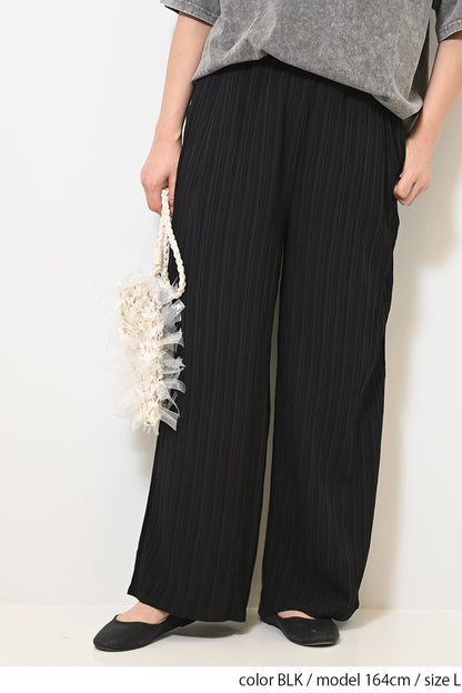 ≪SALE≫ Dobby Stripe Comfortable Wide Pants
