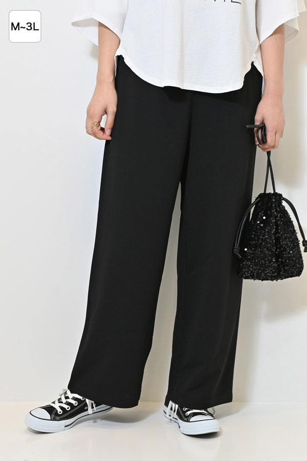 ≪SALE≫【WEB限定】カットジョーゼットタックワイドパンツ