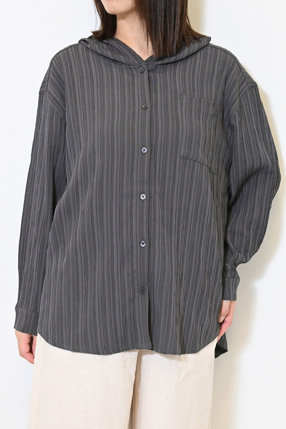 ≪SALE≫ドビーストライプフードシャツ – HEART MARKET