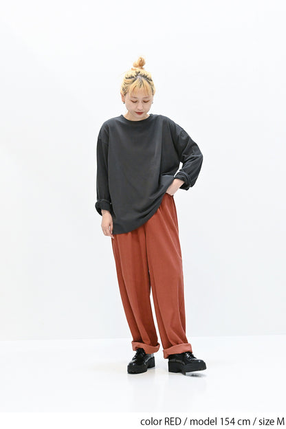 カットコーデュロイイージーカーブパンツ