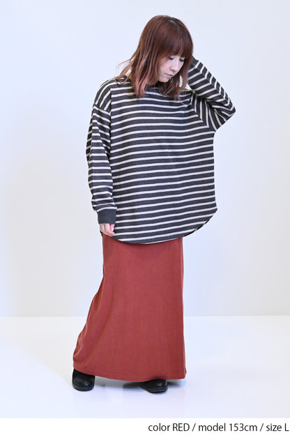 カットコーデュロイベイカースカート