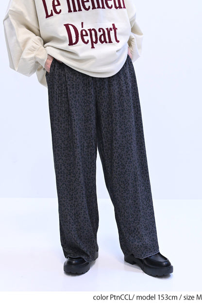 ≪SALE≫Assorted Pattern Pleated Pants