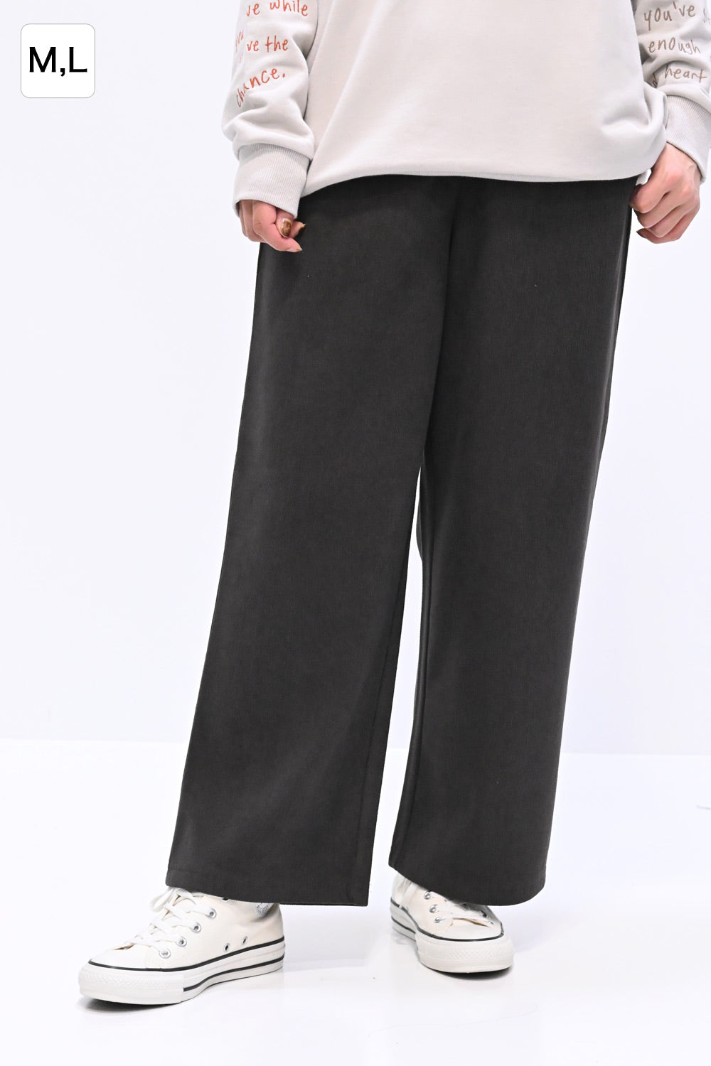 ≪SALE≫Corduroy Bonded Wide Pants