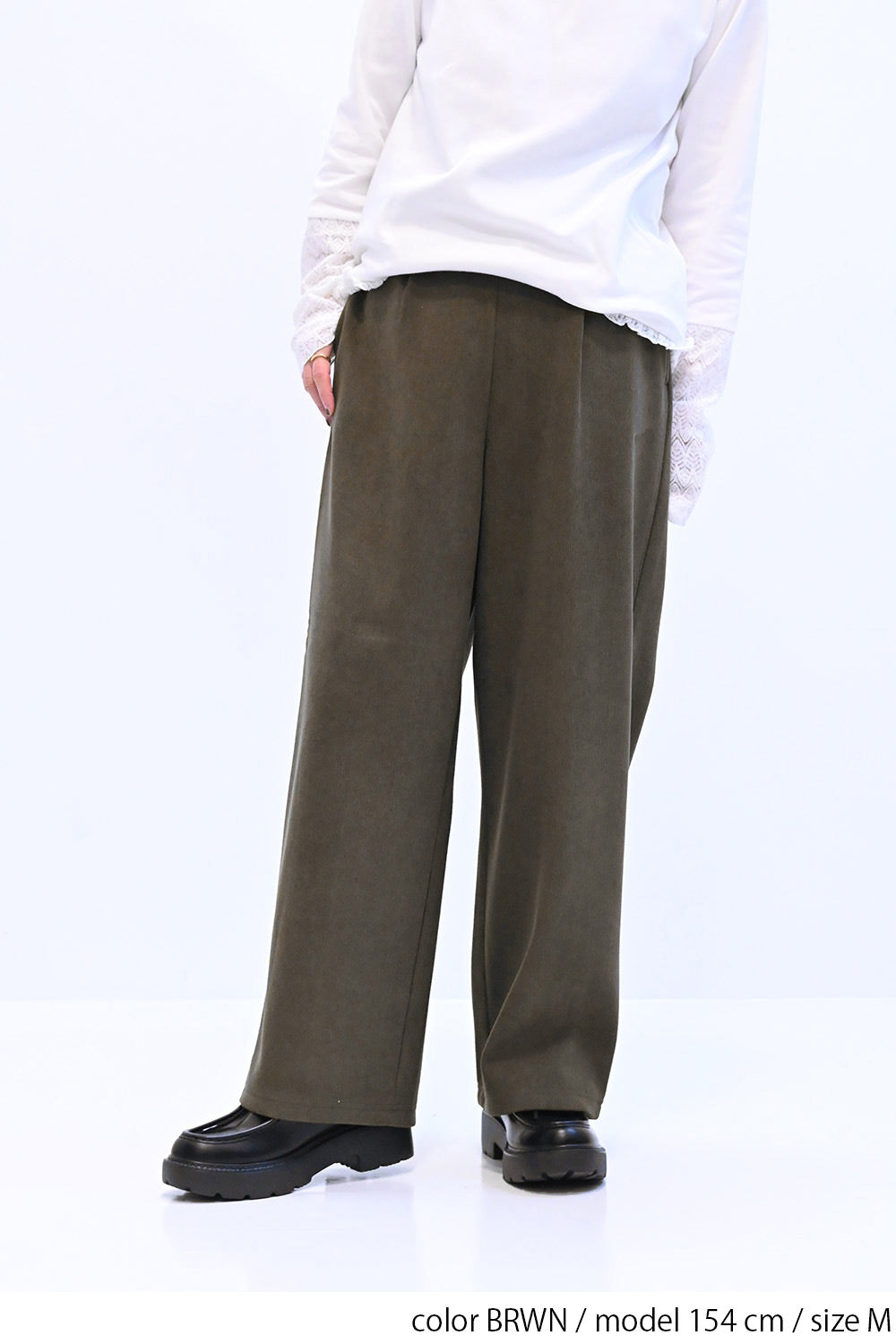 ≪SALE≫Corduroy Bonded Wide Pants