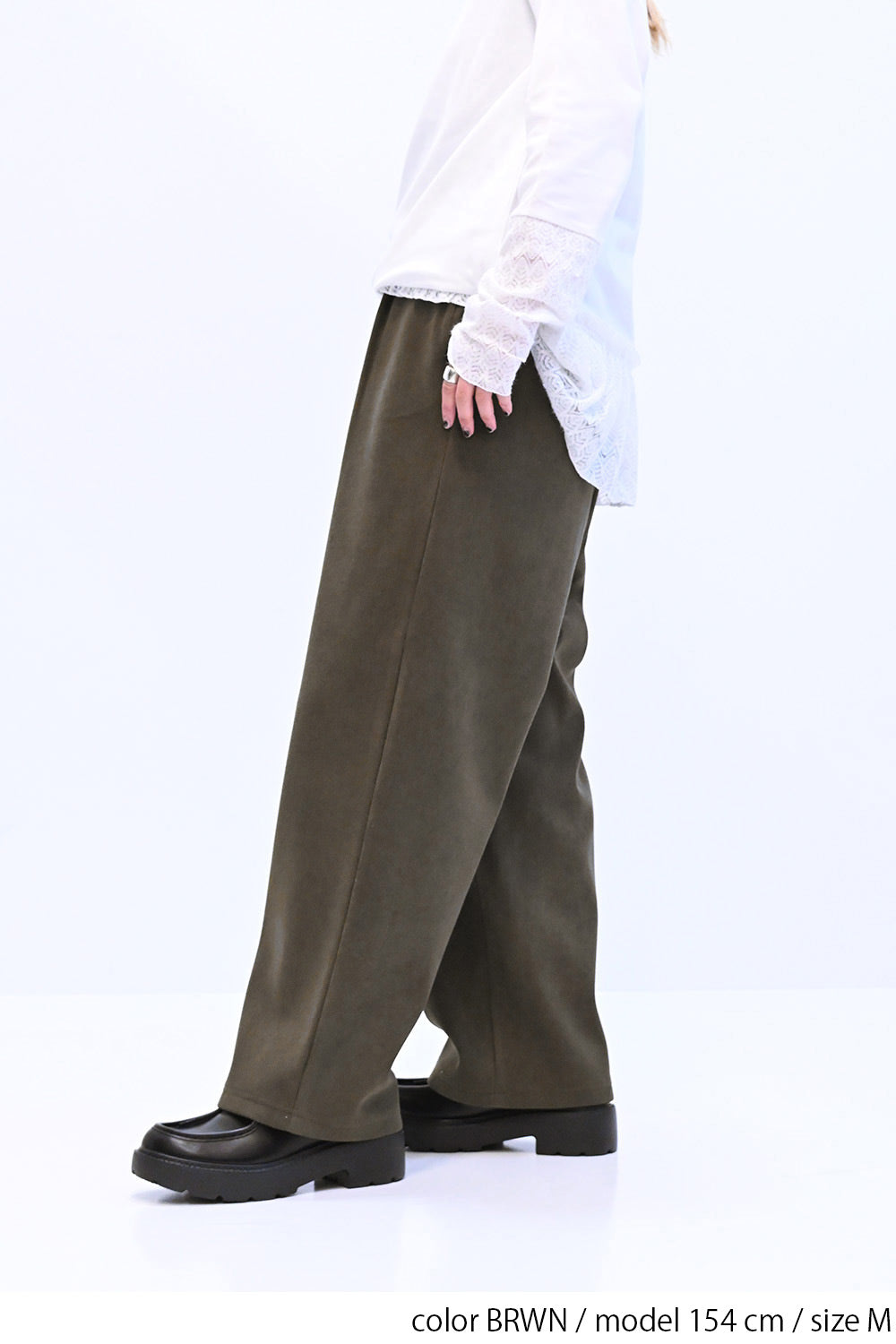 ≪SALE≫Corduroy Bonded Wide Pants