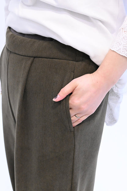 ≪SALE≫Corduroy Bonded Wide Pants