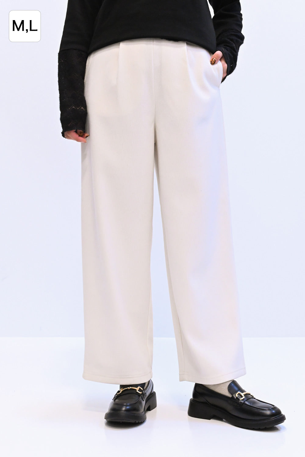 ≪SALE≫Corduroy Bonded Wide Pants