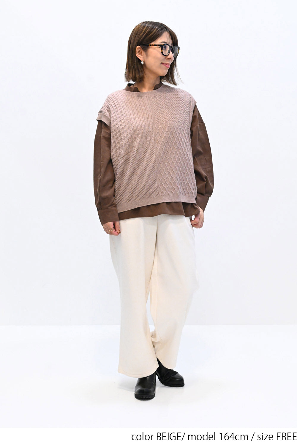 パッチワークニットベスト – HEART MARKET