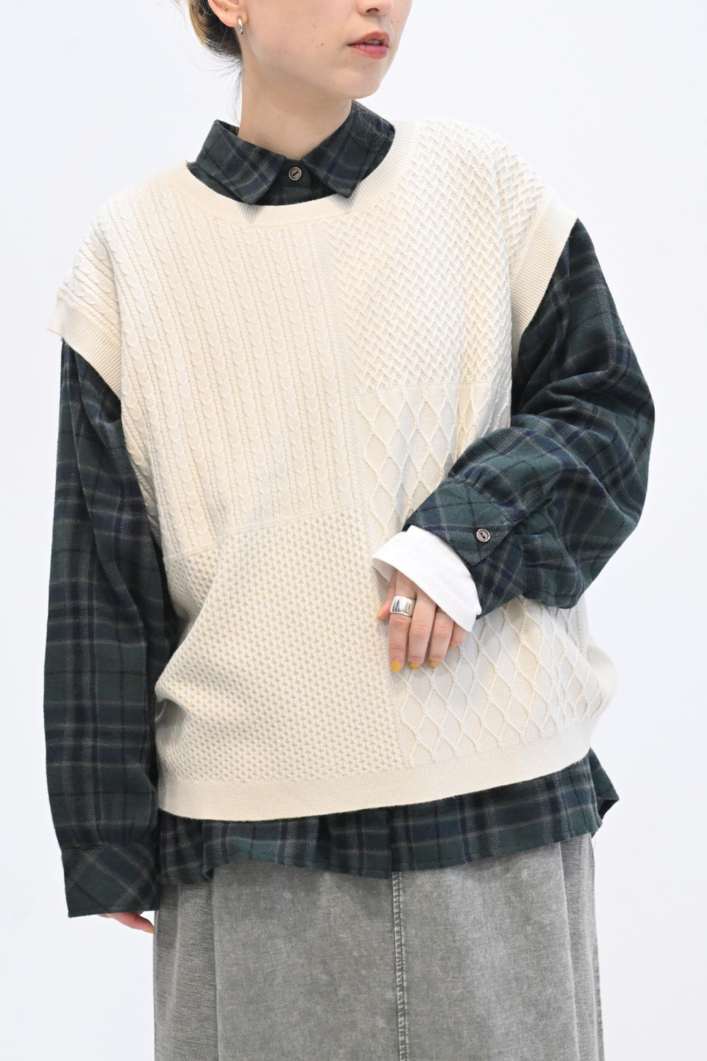 パッチワークニットベスト – HEART MARKET