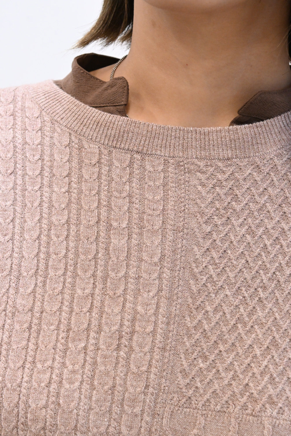 パッチワークニットベスト