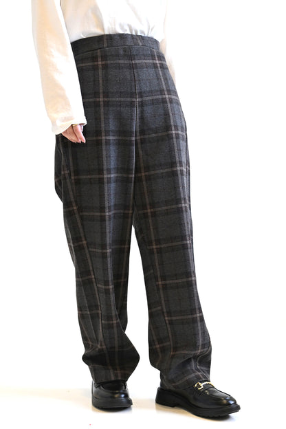 ≪SALE≫ Woolly Solid & Check Wide Pants