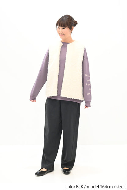 ≪SALE≫ Woolly Solid & Check Wide Pants